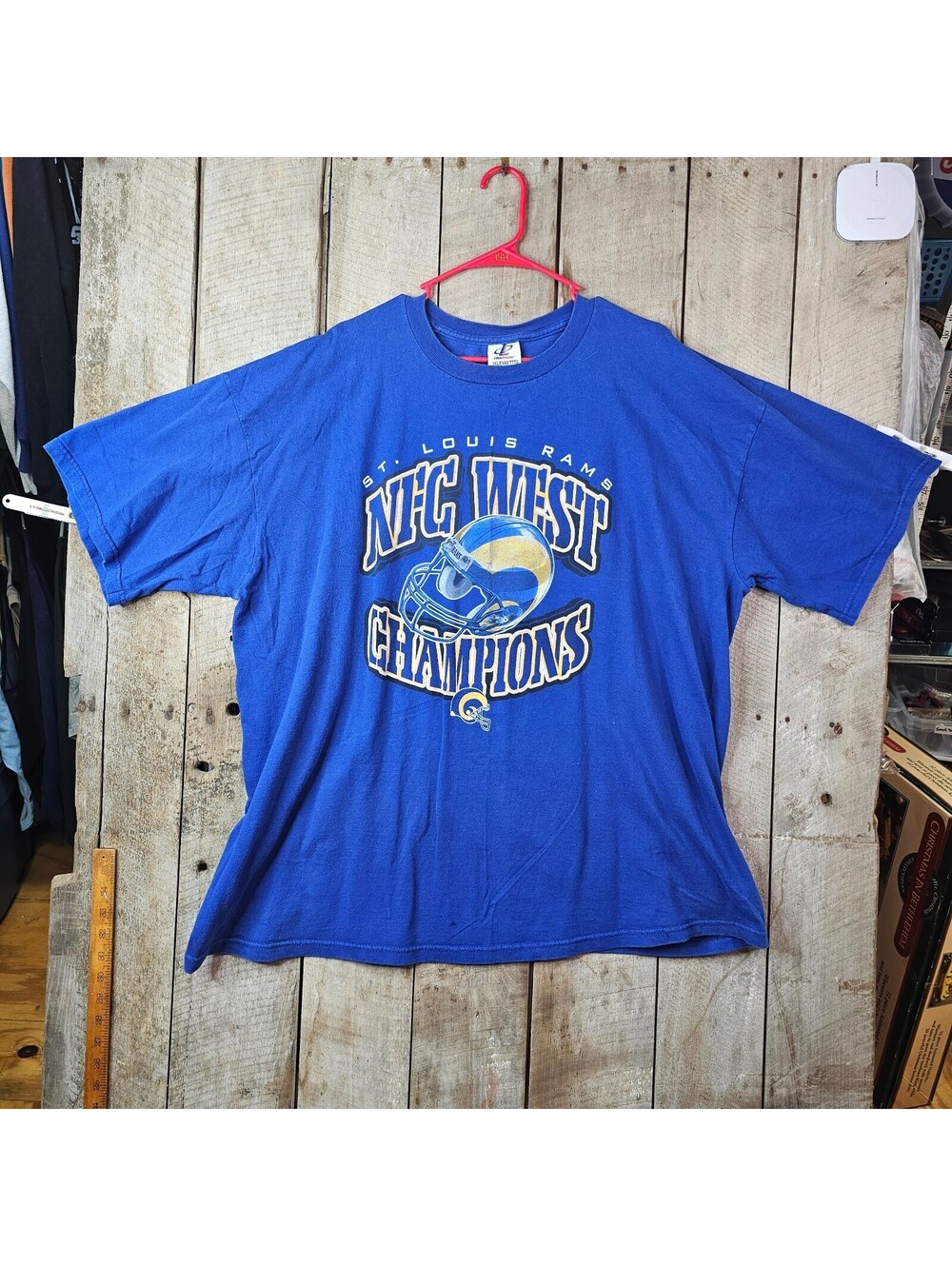 Vintage St Louis Rams NFC West Champions Shirt 3XL Logo Athletic USA